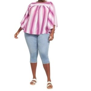 Lane Bryant Womens Bohemian Batwing Sleeve Caftan Top Beach Loose Vacay Sz 22/24